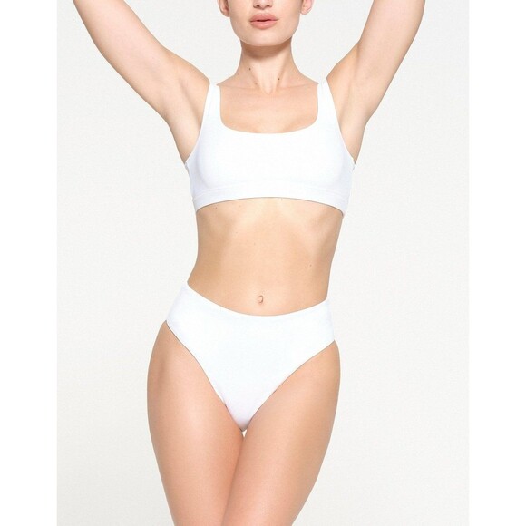 Skims Signature Swim Mid Waist Bottom marble Size large - Picture 2 of 6